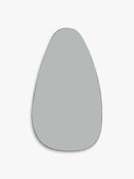 Libra Interiors Organic Oversized Metal Framed Mirror Oak Wood Finish in Brown, Glass/Iron, Size 150x86x6 - thumbnail 1
