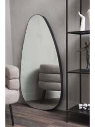 Libra Interiors Organic Oversized Metal Framed Mirror Oak Wood Finish in Brown, Glass/Iron, Size 150x86x6 - thumbnail 5