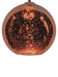 Dar Lighting Speckle 1 Light Electro Plated Pendant in Copper Glass - thumbnail 2