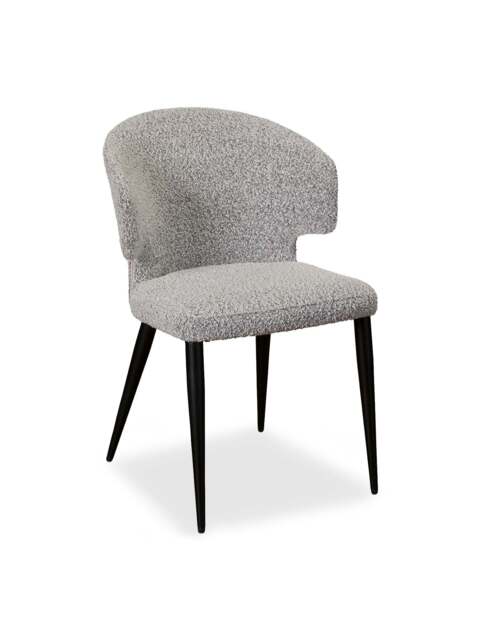 Barker and Stonehouse Boucle Fabric Dining Chair in Grey - image 1