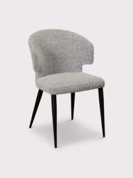 Barker and Stonehouse Boucle Fabric Dining Chair in Grey - thumbnail 4