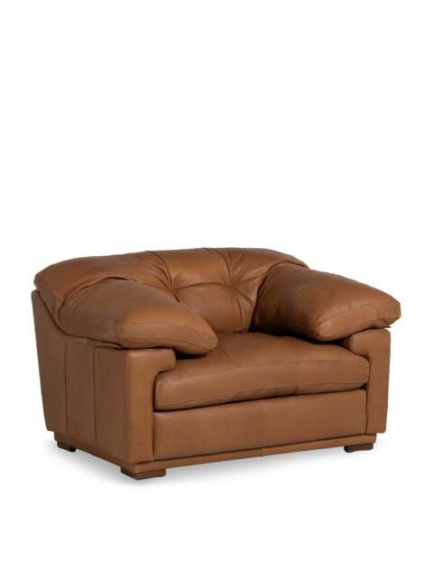 Barker and Stonehouse Langley Armchair in Brown, Leather - image 1