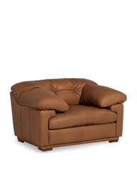 Barker and Stonehouse Langley Armchair in Brown, Leather - thumbnail 1