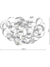 Dar Lighting Rawley Flush Light in Brushed Aluminium - thumbnail 3