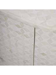 Libra Interiors Aspen Bone Inlay Two Door Cabinet in White, Size 74x100x45 - thumbnail 5