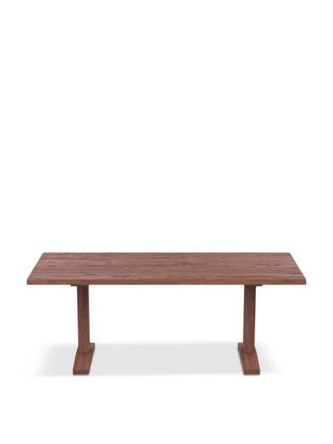 Heal's Lisbon Table Walnut Straight Edge in Brown, Size 200x100x76