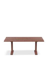 Heal's Lisbon Table Walnut Straight Edge in Brown, Size 200x100x76