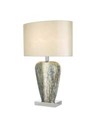 Dar Lighting Syracuse Table Lamp With Shade in Gold Mercury Glass - thumbnail 2