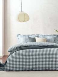 Yard Living Barton Duvet Cover Set in Navy, Size King - thumbnail 1