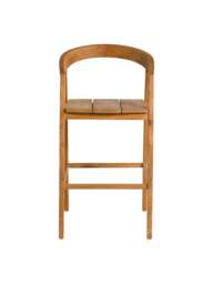 Barker and Stonehouse Grenada Reclaimed Teak Wood Open Back Barstool With Arms in Brown - thumbnail 2