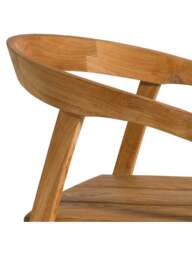 Barker and Stonehouse Grenada Reclaimed Teak Wood Open Back Barstool With Arms in Brown - thumbnail 5