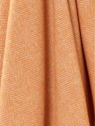 Bronte Herringbone Blanket in Saffron, Lambswool - thumbnail 3