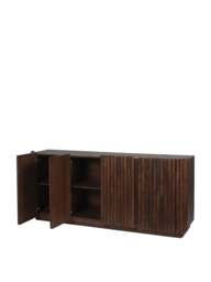 Libra Interiors Monterey Four Door Wooden Buffet Sideboard in Brown, Size 81x175x45 - thumbnail 3