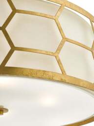 Dar Lighting Epstein 4 Light Pendant, Linen - thumbnail 2