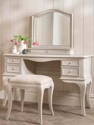 Barker and Stonehouse Calista Off Wooden Dressing Table in White - thumbnail 2