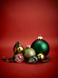Nkuku Adisa Mixed Green & Clear Bauble Jar Pack Of 16 in Green/Clear - thumbnail 2