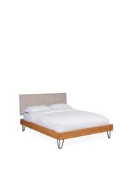 Heal's Brunel Double Bed Oatmeal in Neutral, Wood/Metal - thumbnail 4