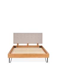 Heal's Brunel Double Bed Oatmeal in Neutral, Wood/Metal - thumbnail 3