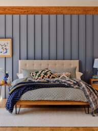 Heal's Brunel Double Bed Oatmeal in Neutral, Wood/Metal - thumbnail 2