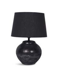 Libra Interiors Skyline Terracotta Table Lamp With Shade Small in Black, Size 28x23x39 - thumbnail 1