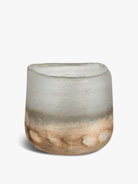 Nkuku Ngolo Medium Tealight in Aged Smoke, Glass - image 1