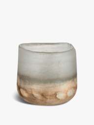Nkuku Ngolo Medium Tealight in Aged Smoke, Glass - thumbnail 1
