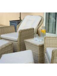 Bramblecrest Monterey Rattan Recliner Set With 2 Footstools & Side Table - thumbnail 2