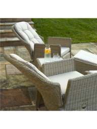 Bramblecrest Monterey Rattan Recliner Set With 2 Footstools & Side Table - thumbnail 3