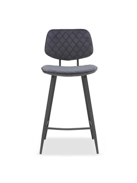 Barker and Stonehouse Archer Velvet Counter Stool in Grey - image 1