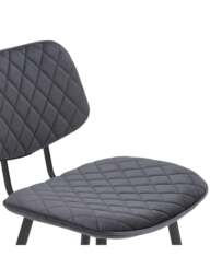 Barker and Stonehouse Archer Velvet Counter Stool in Grey - thumbnail 4