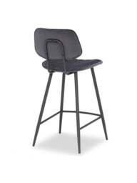 Barker and Stonehouse Archer Velvet Counter Stool in Grey - thumbnail 3