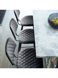 Barker and Stonehouse Archer Velvet Counter Stool in Grey - thumbnail 2