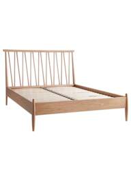 Barker and Stonehouse Winslow Light Wood Double Bed Frame With Spindle Headboard in Neutral - thumbnail 3