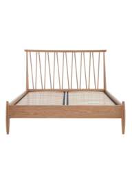 Barker and Stonehouse Winslow Light Wood Double Bed Frame With Spindle Headboard in Neutral - thumbnail 4