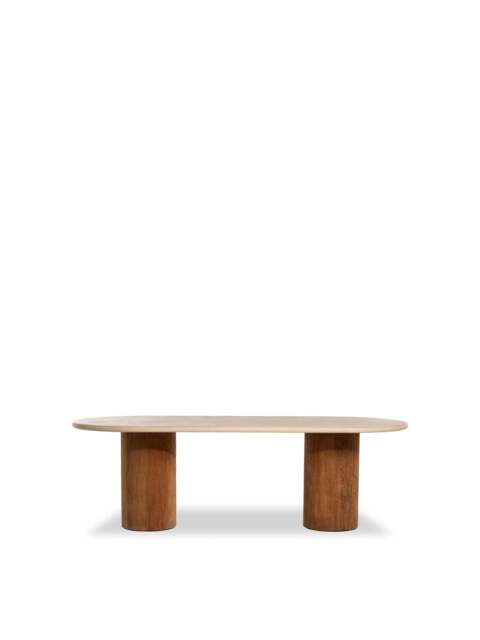 Barker and Stonehouse Panama Faux Stone Dining Table in Brown - image 1