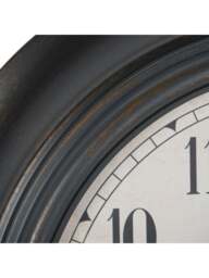 Libra Interiors Outdoor Clock With Temperature And Humid in Antique Black, Metal, Size 53x7x53 - thumbnail 2