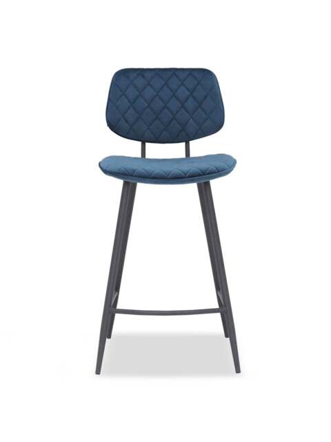 Barker and Stonehouse Archer Velvet Counter Stool in Blue - image 1