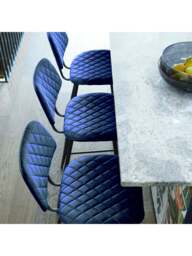 Barker and Stonehouse Archer Velvet Counter Stool in Blue - thumbnail 2