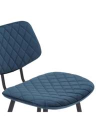 Barker and Stonehouse Archer Velvet Counter Stool in Blue - thumbnail 4