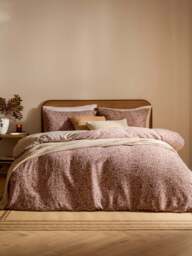Yard Living Perrie Leaf Pattern Duvet Cover Collection in Cinnamon, Size King