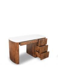 Barker and Stonehouse Tasso Mango Wood Desk With Marble Top in Brown - thumbnail 3