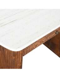 Barker and Stonehouse Tasso Mango Wood Desk With Marble Top in Brown - thumbnail 2