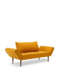 Heal's Tilt Sofa Bed Dessin Mustard in Yellow, Cotton/Polyester, Size 178x45x81