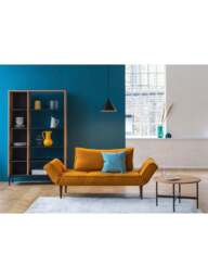 Heal's Tilt Sofa Bed Dessin Mustard Yellow, Cotton/Polyester, Size 178x45x81 - thumbnail 2