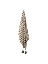 Bloomingville Charlie Throw, Recycled Cotton in Brown, Cotton/Polyester - thumbnail 2