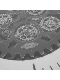 Libra Interiors Palladium Coffee Table Wall Clock With Moving Dials in Nickle Black, Size 100x100x51 - thumbnail 3