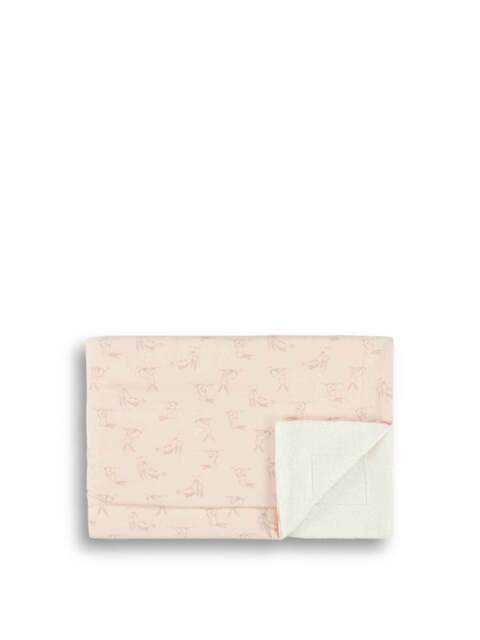 Trixie Fleece Blanket in Rosy Rabbit, Cotton