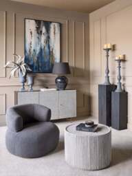 Libra Interiors Sienna Wooden Plinth Nested Set Of Two in black - thumbnail 3
