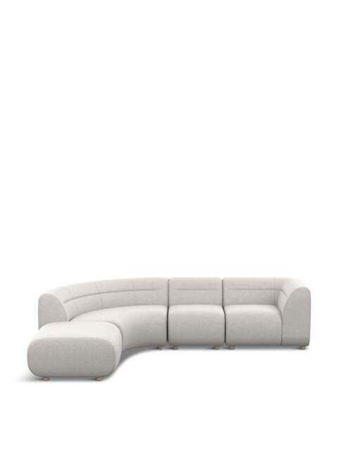 Heal's Lilli Left Hand Facing Curved Corner Sofa Chunky Boucle in Cream, Size 287x227x74 - image 1