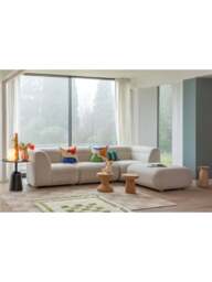 Heal's Lilli Left Hand Facing Curved Corner Sofa Chunky Boucle in Cream, Size 287x227x74 - thumbnail 4